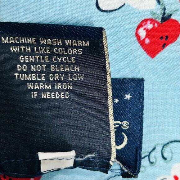 Nick & Nora Strawberry Pajama Top Womens Large Sleepwear‎ Summer Retro Country - Picture 13 of 13